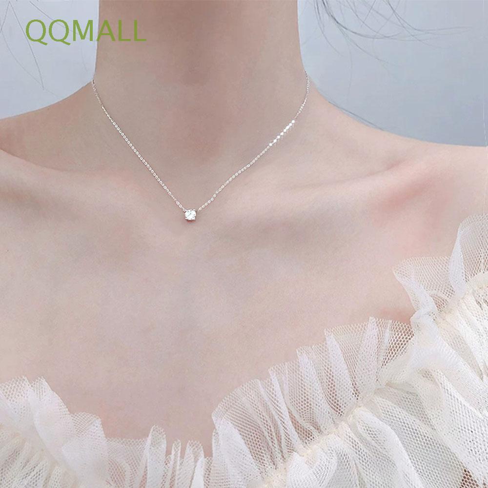Dây Chuyền Thiết Kế Mặt Hình Học Đính Đá Zircon Thời Trang Thanh Lịch Cho Nữ
