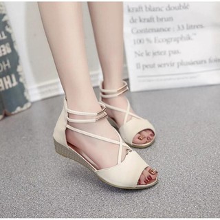 Giày sandal đế xuồng thấp thời trang