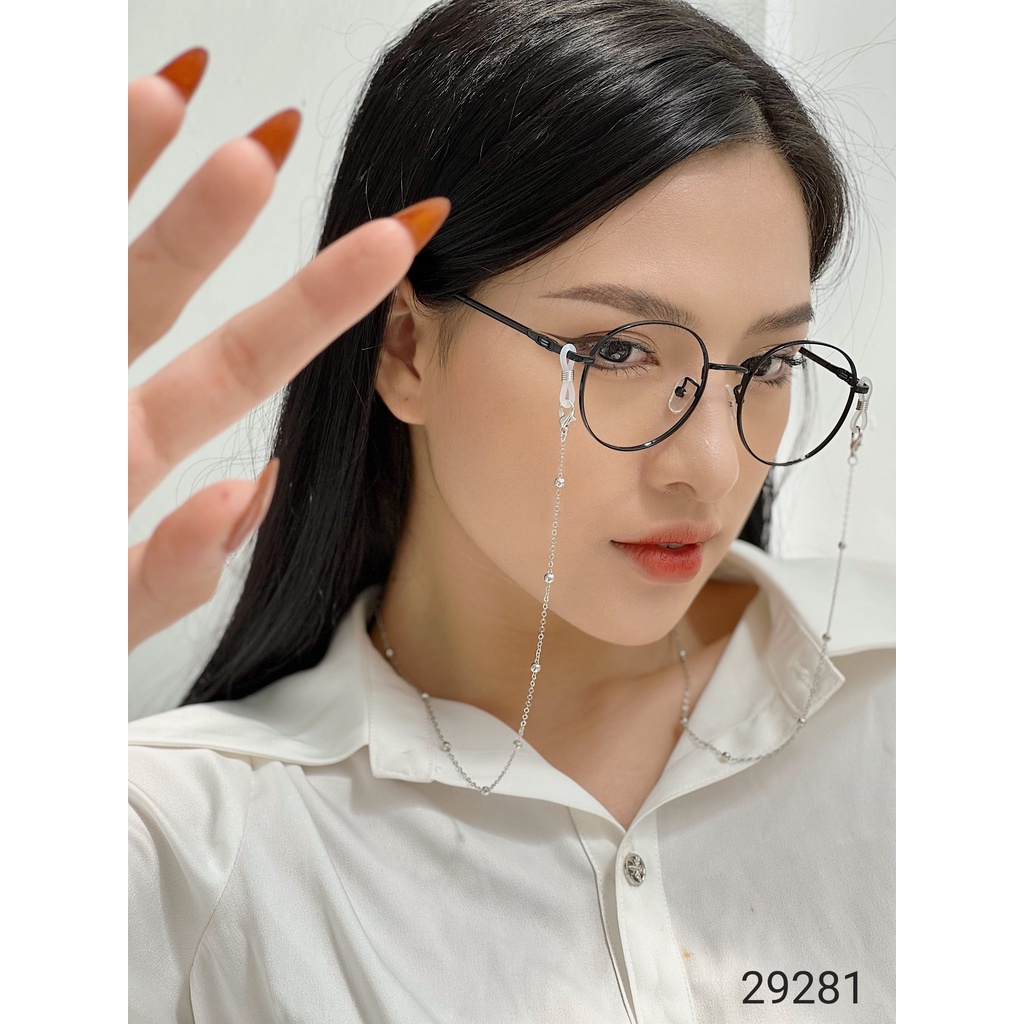 Kính gọng kim loại LILYEYEWEAR mắt tròn nobita giả cận phụ kiện thời trang 29281
