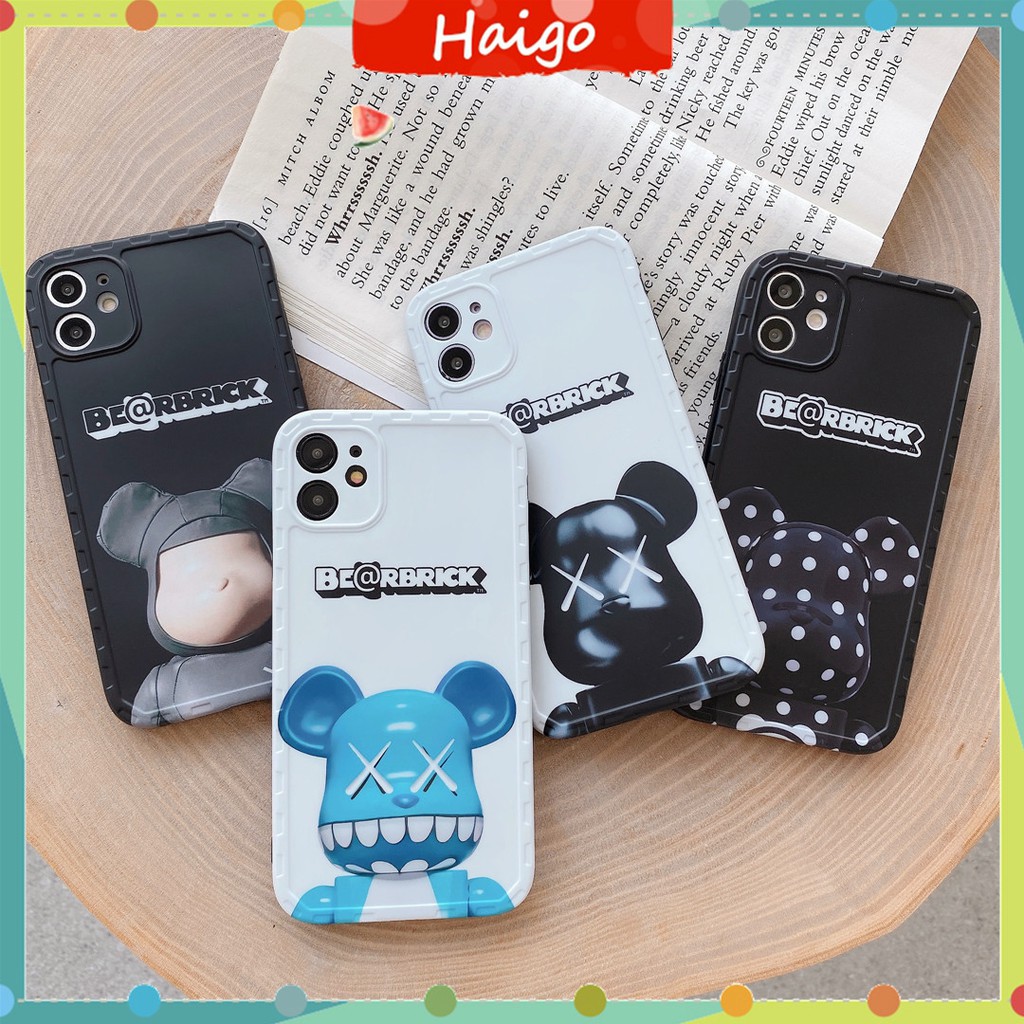 Ốp điện thoại nhựa mềm hoạ tiết Bearbrick G3930 cho IPHONE 12 MINI 11 PRO MAX 6 6S 7 8PLUS SE2 X XS XR XSMAX