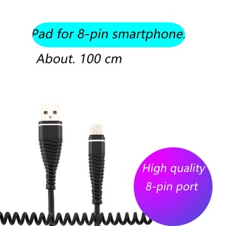 [Cáp sạc] USB-C Type C Cable Coiled Spring Type-C Data Sync Charging Cable