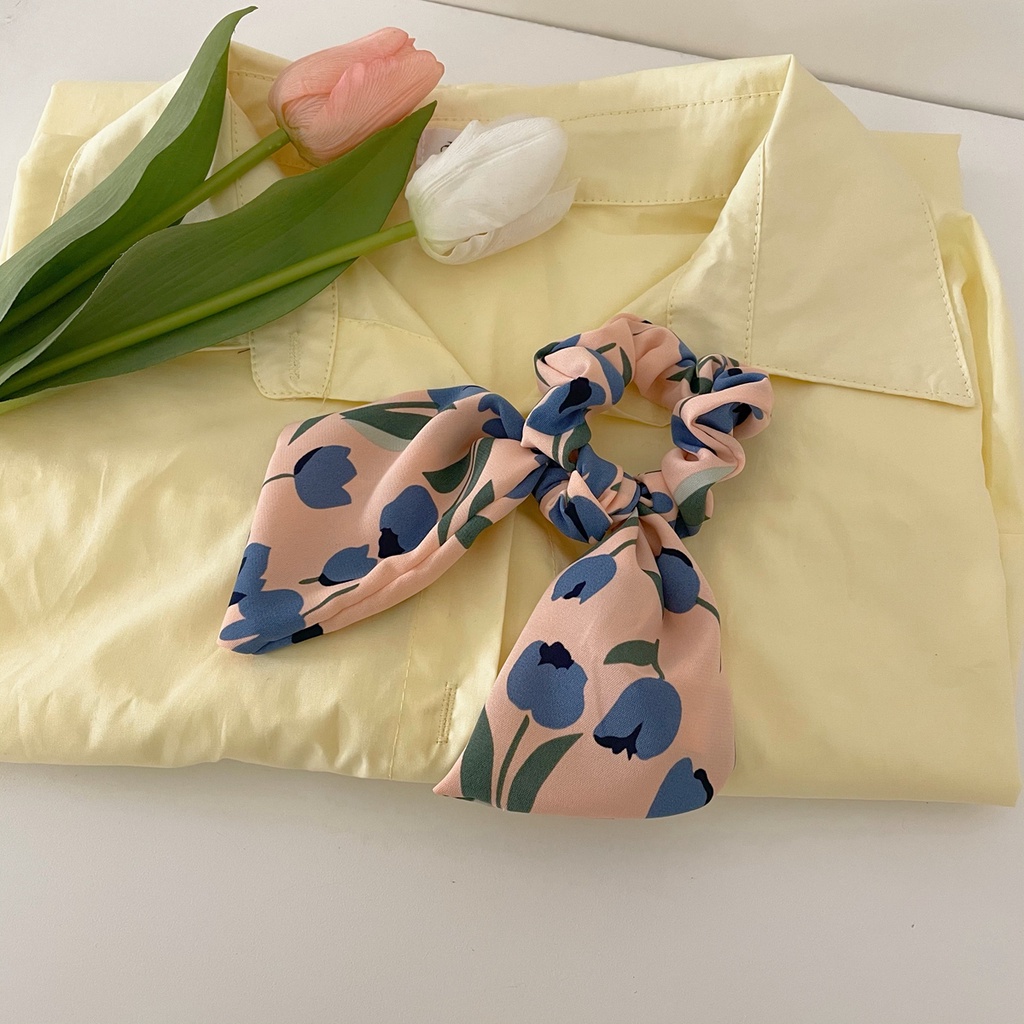 Dây Buộc Tóc Đính Nơ Ruy Băng Đáng Yêu Cho Bé Gái