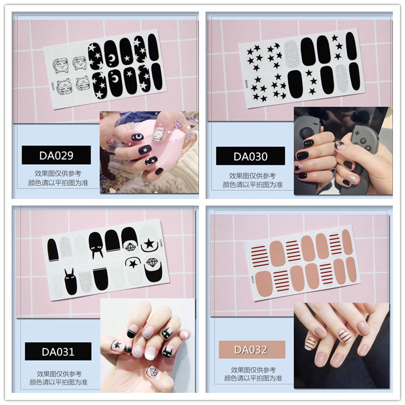 Bộ 14 sticker dán móng tay trang trí không thấm nước kiểu dáng thời trang | BigBuy360 - bigbuy360.vn