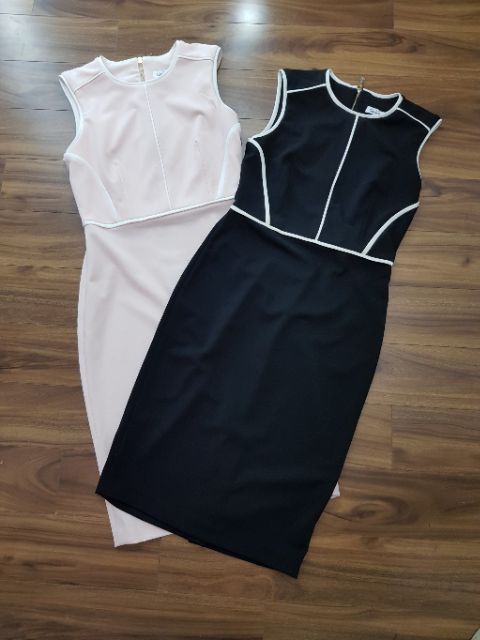 Đầm CK body viền trắng