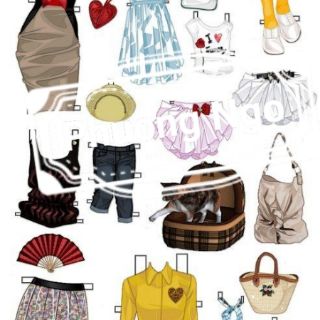 Combo búp bê giấy mẹ và bé