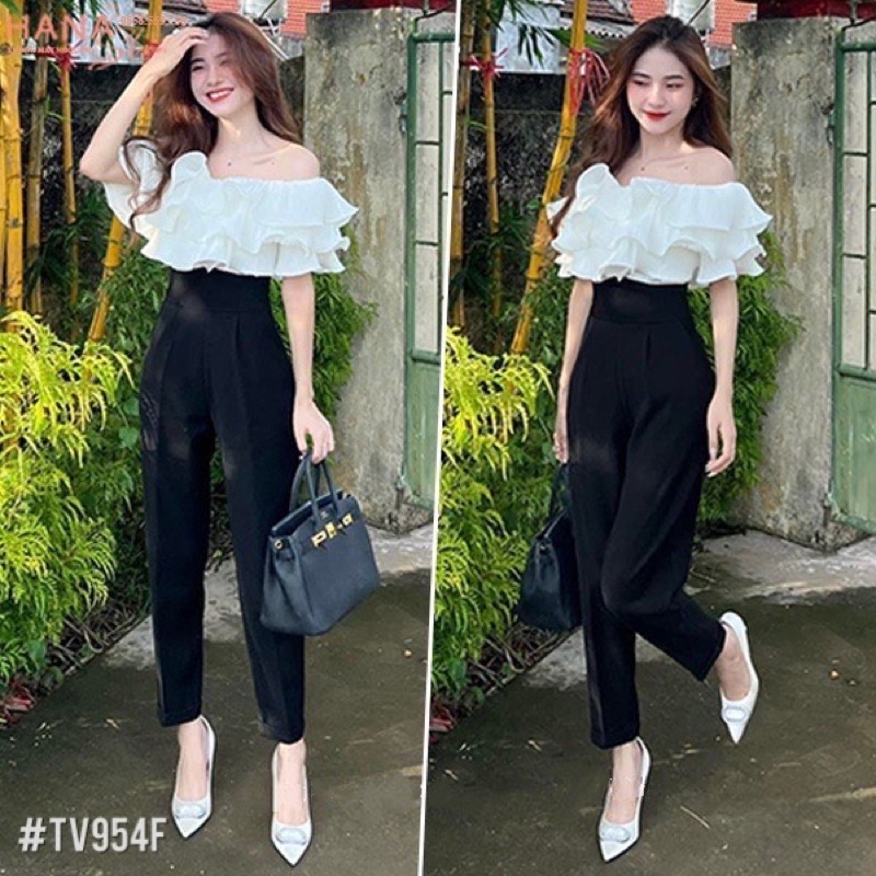 Quần tây nữ lưng cao khóa sau hông đi học làm công sở kiểu quần baggy nữ cạp bản to cao vải tuyết mưa dày co giãn nhẹ