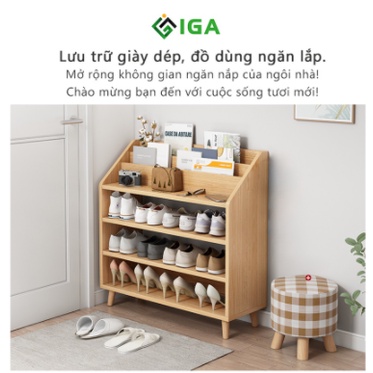 Kệ giày đa năng cùng giá sách phong cách Nordic hiện đại - GP160