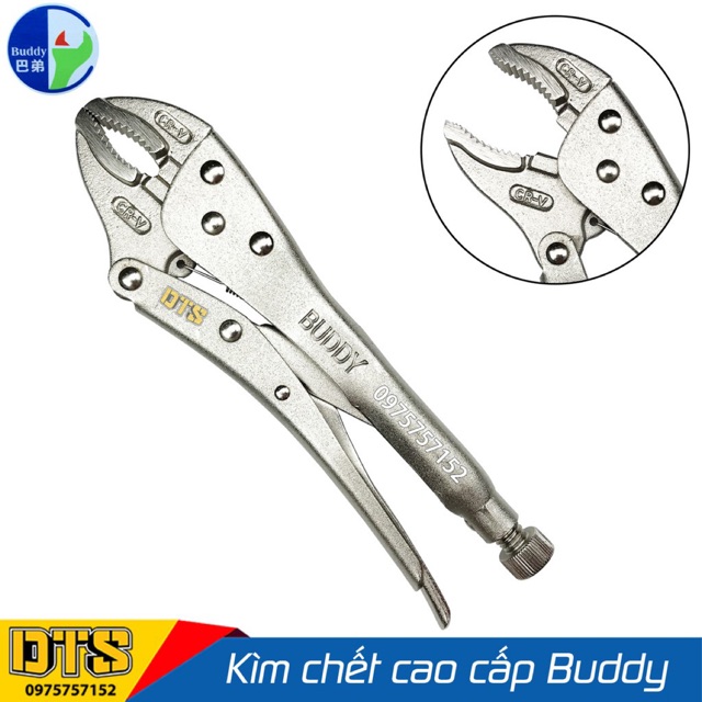 Kìm chết bấm mỏ cong Nhật Bản Buddy 10 Inch, thép cao cấp CR-V siêu bền, siêu chắc