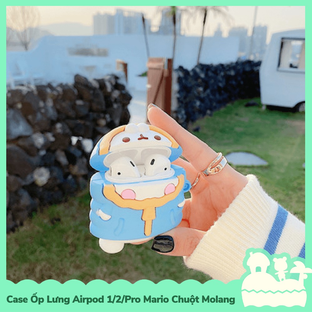 [Sẵn VN - NowShip] Case Ốp Lưng Air_Pod 1 / 2 / Pro Gel Silica Nhân Vật Hoạt Hình Anime Manga Đáng Yêu Chuột Molang