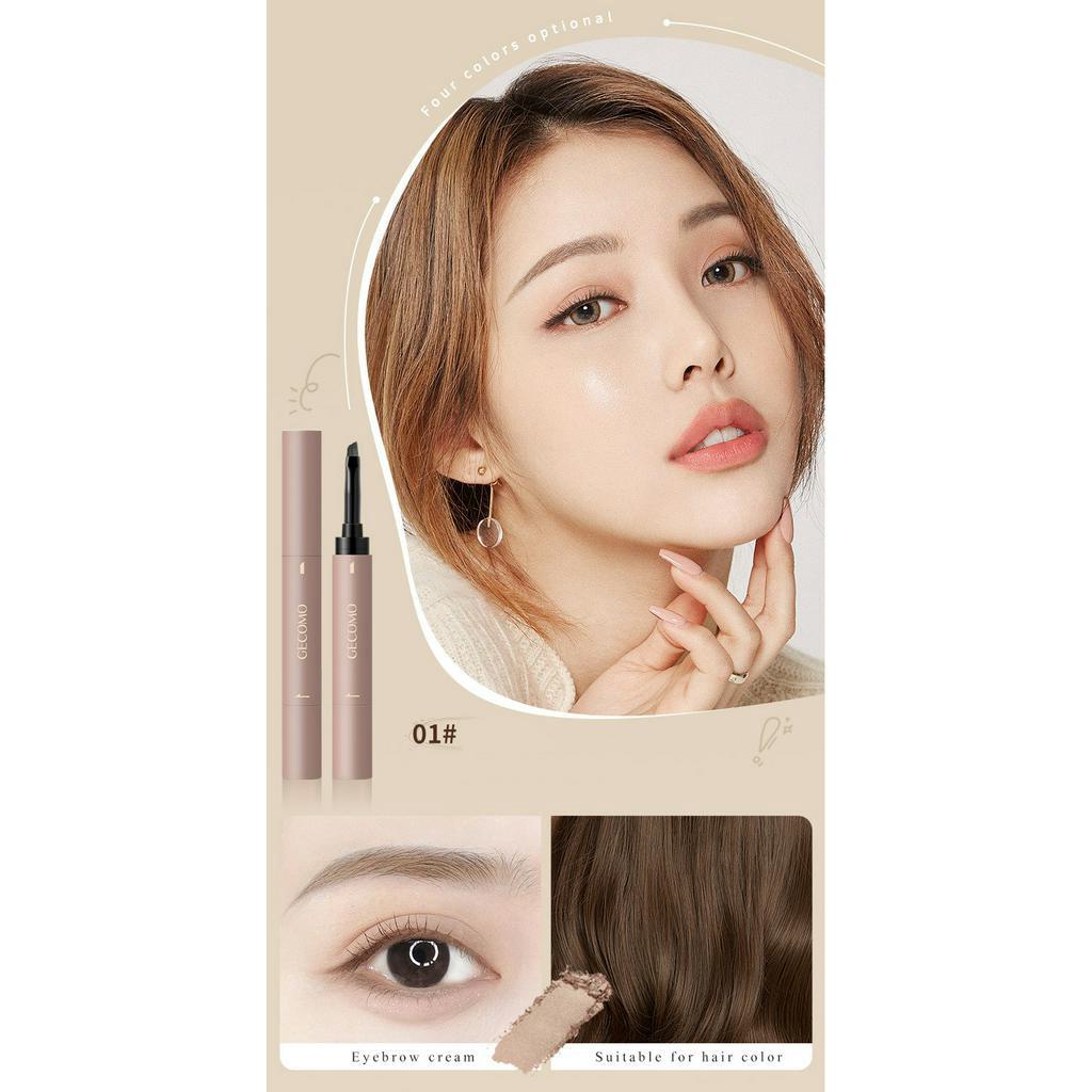 Gel kẻ lông mày lâu trôi và chống thấm nước 2 Trong 1 Gecomo Smooth EyeBrow Cream 1.2g