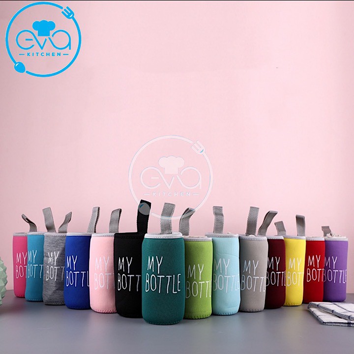 Túi Giữ Nhiệt Vải Neoprene In Chữ My Bottle Cho Bình Đựng Nước 500 Ml