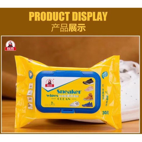 30 KHĂN ƯỚT KHÁNG KHUẨN LAU GIÀY SNEAKER [HỘP 30 KHĂN]