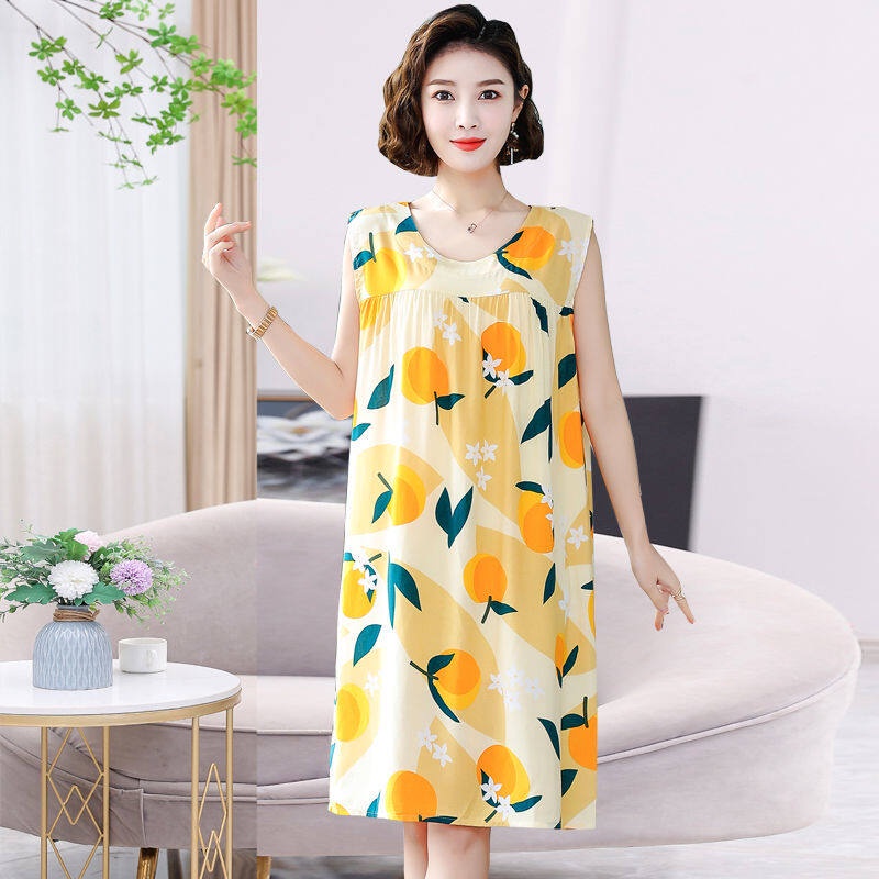 Đồ ngủ Cotton Không Tay Thời Trang Mùa Hè Cho Nữ
