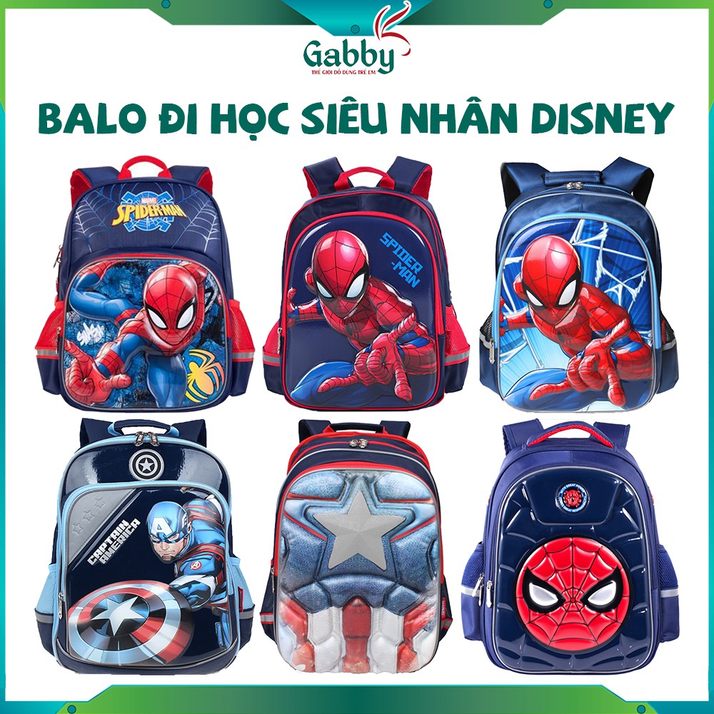 BALO ĐI HỌC CHO BÉ HÌNH SIÊU NHÂN SPIDERMAN/ CAPTAIN/ MARVEL