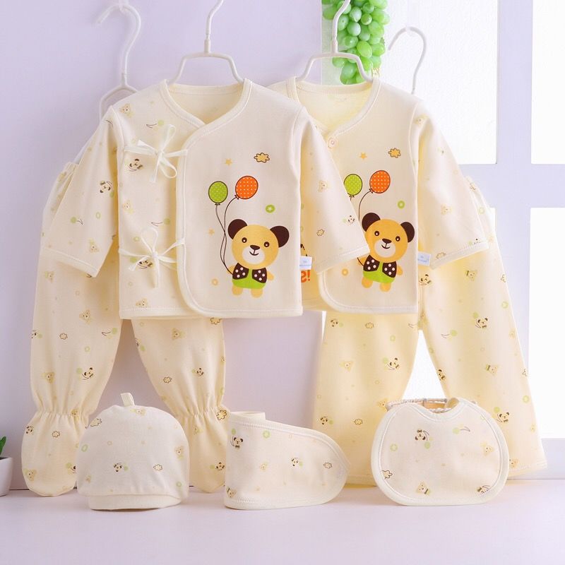 Set 7 Món Đồ Lót Cotton Thời Trang Xuân Thu Cho Bé Sơ Sinh