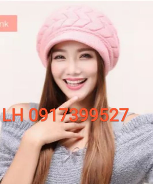 Nón Len nữ mũ Len nữ bere singhi cao cấp thời trang Hàn Quốc