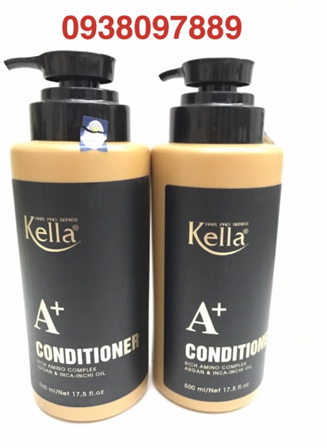 Bộ Gội xả cặp kella A+ vàng premium no sunfat   phục hồi tóc nát ,tái tạo biểu bì tóc, giúp tóc chắc khỏe