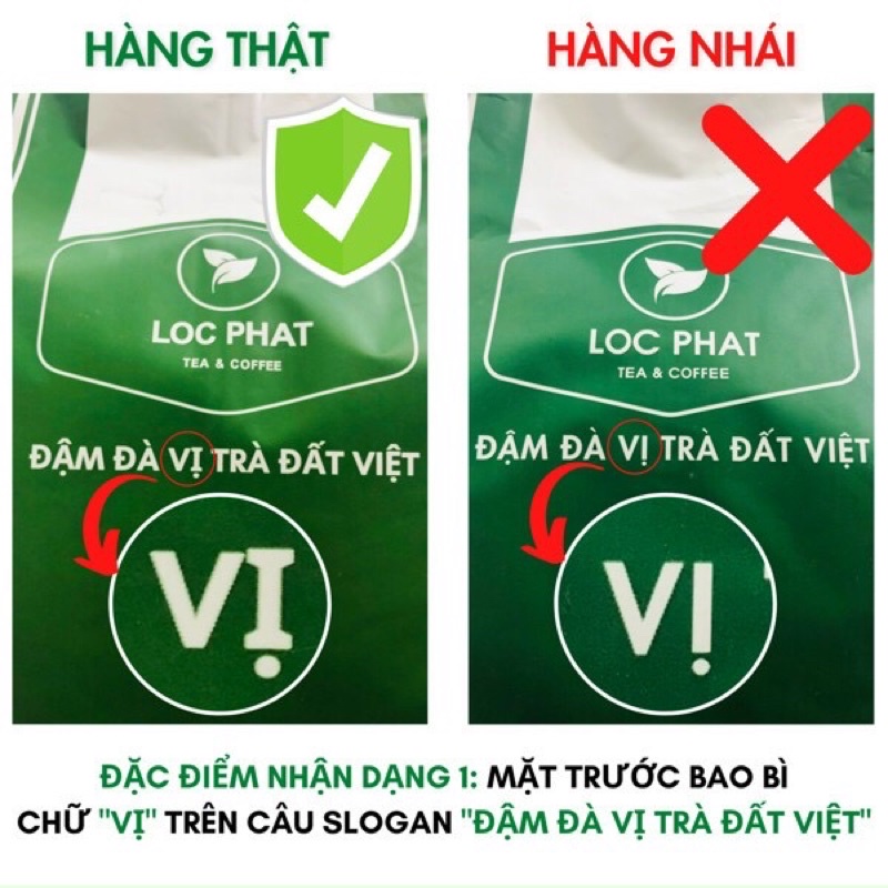 Trà đen Lộc Phát gói 1 kg [ tra QR code ra web]