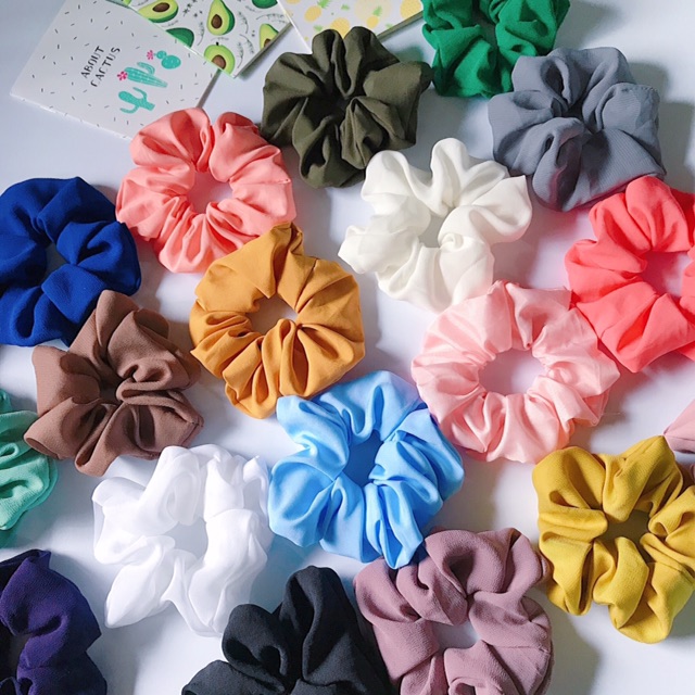 Combo 10 buộc tóc scrunchies ngẫu nhiên