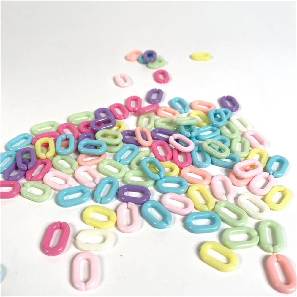 Hạt dây chuỗi acrylic nhiều màu thiết kế hình chữ U kiểu nhẫn hở dùng làm đồ trang sức DIY