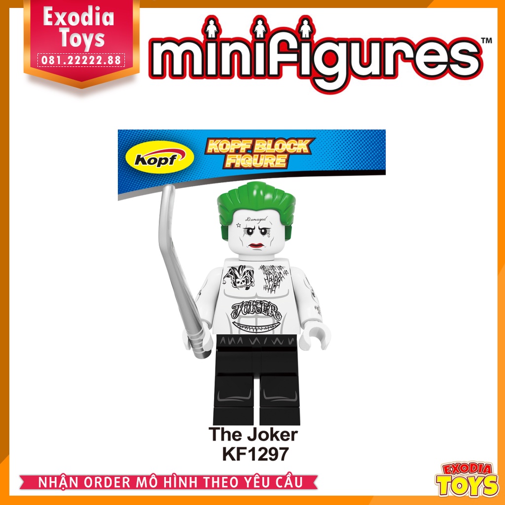 Xếp hình Minifigure DC Comics Kẻ phản diện Joker 2019 - Đồ Chơi Lắp Ghép Sáng Tạo - KOPF KF6110