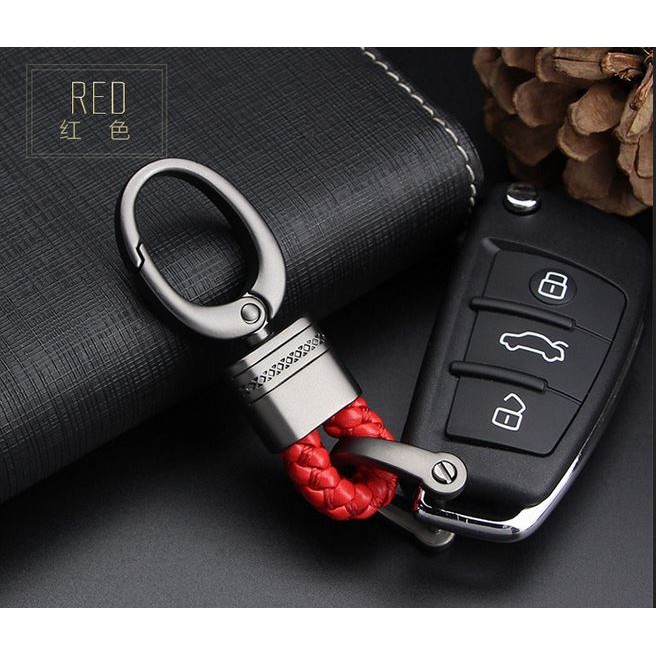 Móc Khóa Dây Da Bện Thời Trang Phong Cách