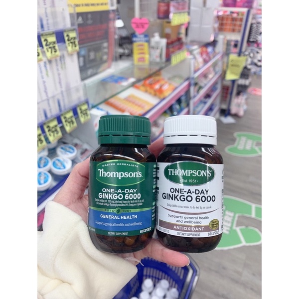 Viên Bổ não Thompson Ginkgo Biloba 6000mg Tăng Cường Trí Nhớ, Hoạt Huyết Dưỡng Não