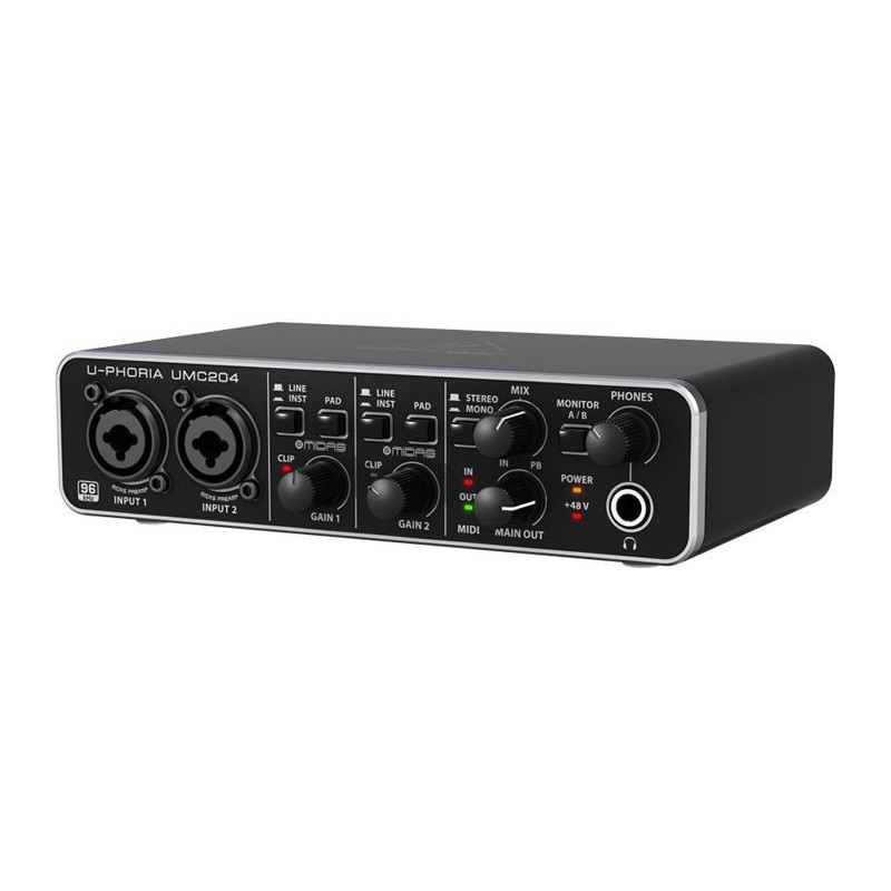 Behringer U-PHORIA UMC204HD - Sound Card Thu Âm 2in 4out