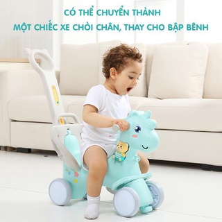 [Mã SKAMSALE8 giảm 10% đơn 200K] Ngựa bập bênh có bánh xe, có nhạc full 6 chi tiết  02