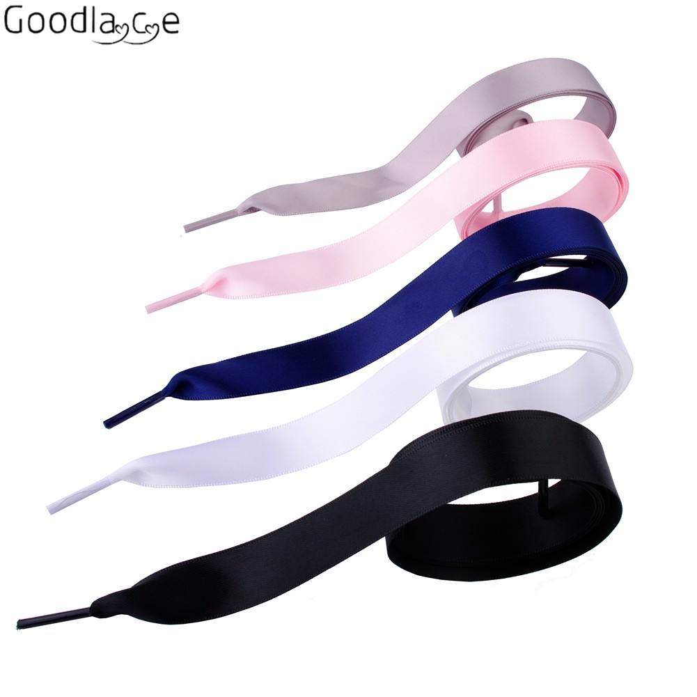 Dây Ruy Băng Cột Giày Thể Thao Bản Rộng 2Cm Rộng 80-100 cm Bằng Vải Satin Cho Người Lớn Và Trẻ Em