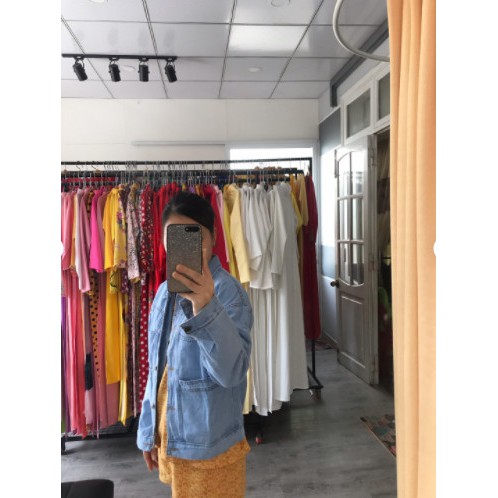 Áo khoác jean nữ Essential Losangeles cao cao cấp form 40-58kg Panda.