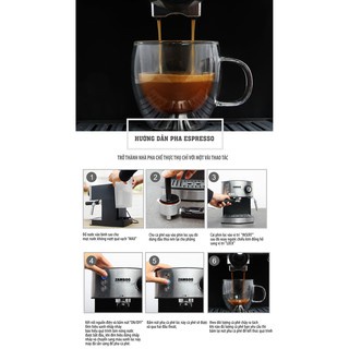 Máy pha cà phê Espresso 15bar Zamboo ZB-88CF Bảo Hành Hàng chính hãng