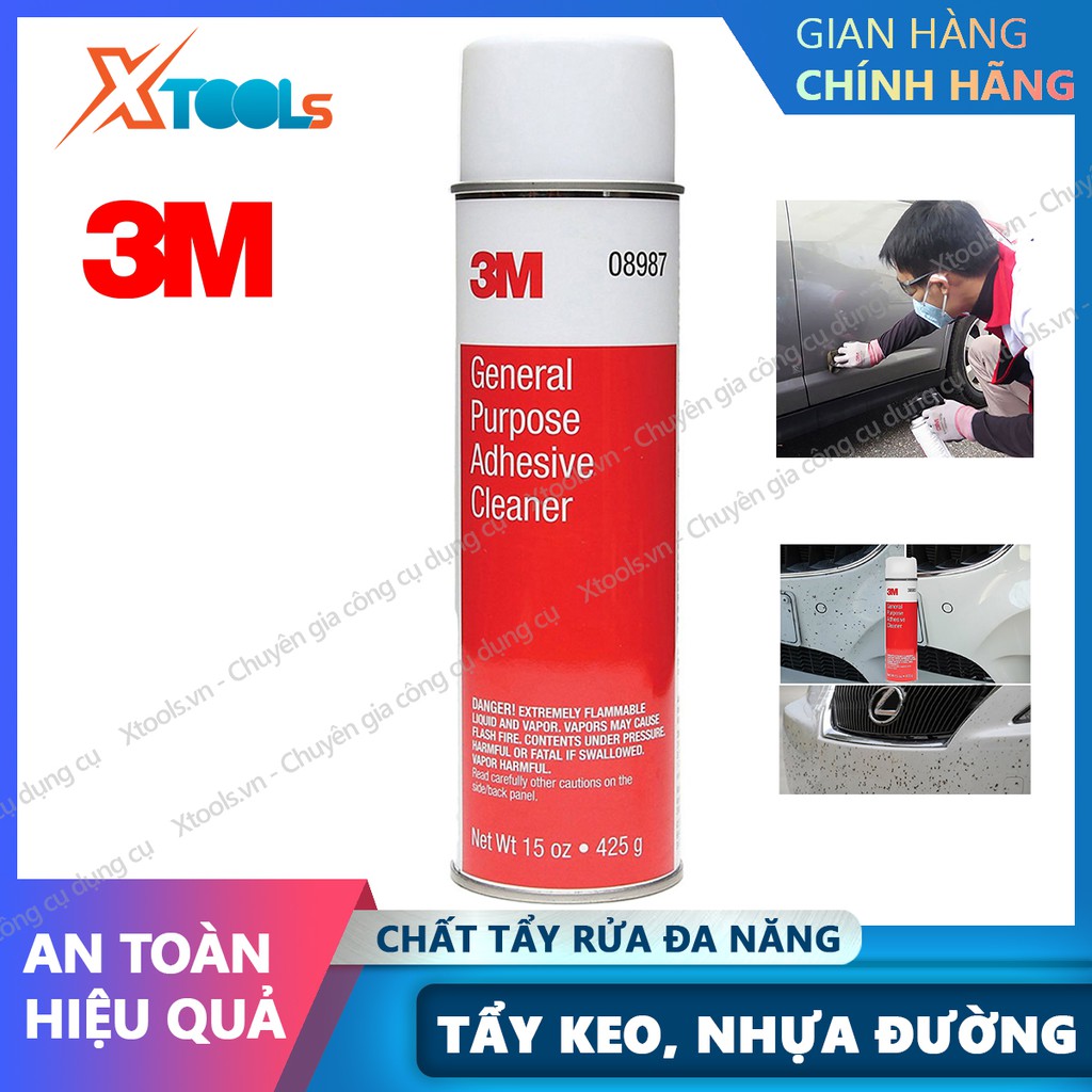 Dung dịch tẩy keo nhựa đường 3M PN 08987 425g, chất tẩy rửa đa năng hoá chất tẩy vết keo nhựa dầu mỡ vết bẩn đa năng