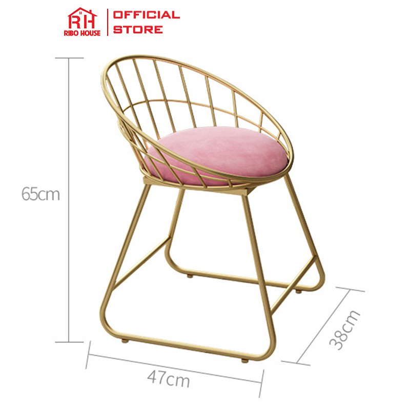 Ghế bàn trang điểm cao cấp RIBO HOUSE khung kim loại sơn tĩnh điện, trang trí phòng ngủ - phòng khách - ban công RIBO55 | BigBuy360 - bigbuy360.vn