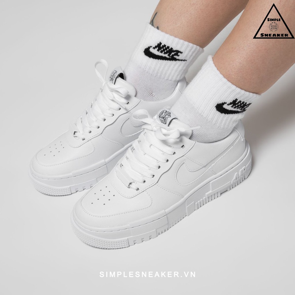 Giày Nike Air Force 1 Pixel 🔴FREESHIP🔴 Giày Nike Auth - Nike AF1 Pixel All White Chính Hãng | BigBuy360 - bigbuy360.vn