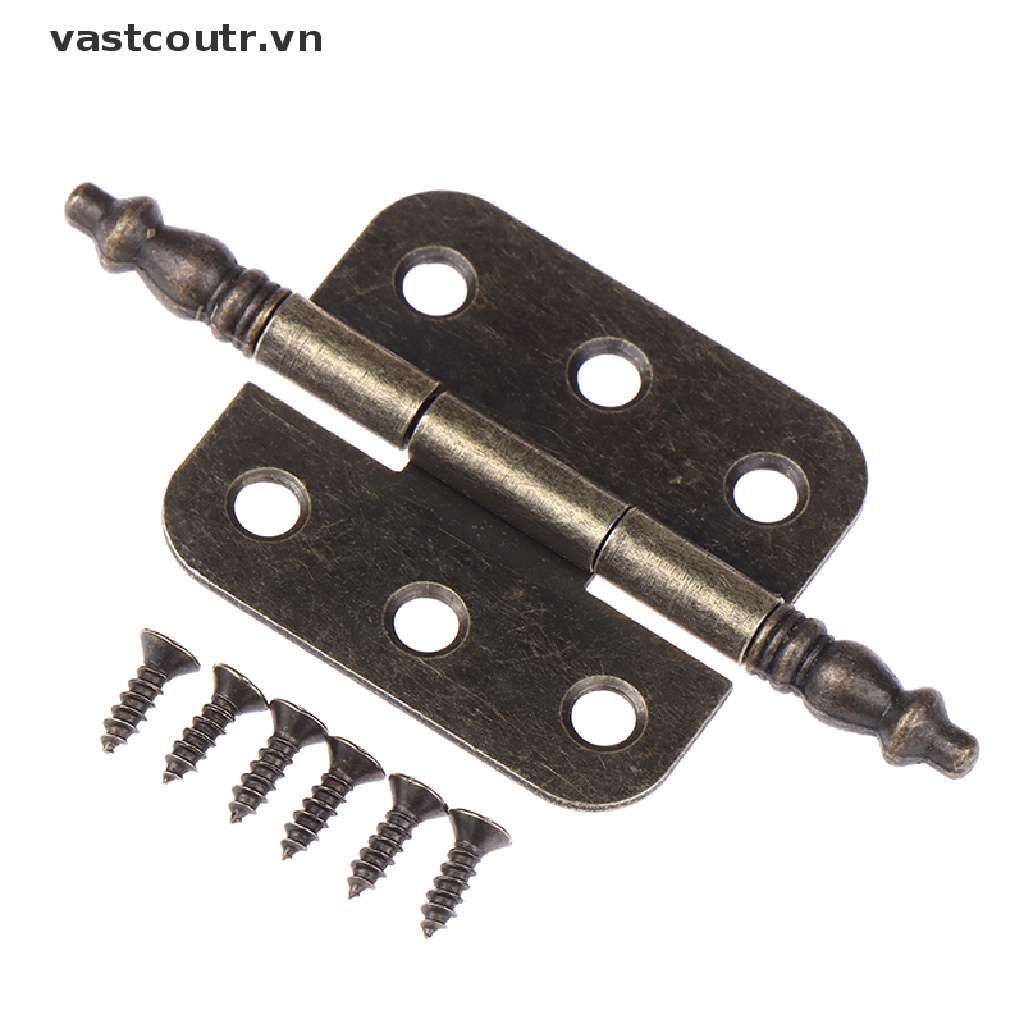 Set 2 Bản Lề 6 Lỗ Bằng Đồng Cổ Điển Cho Đồ Nội Thất Tủ