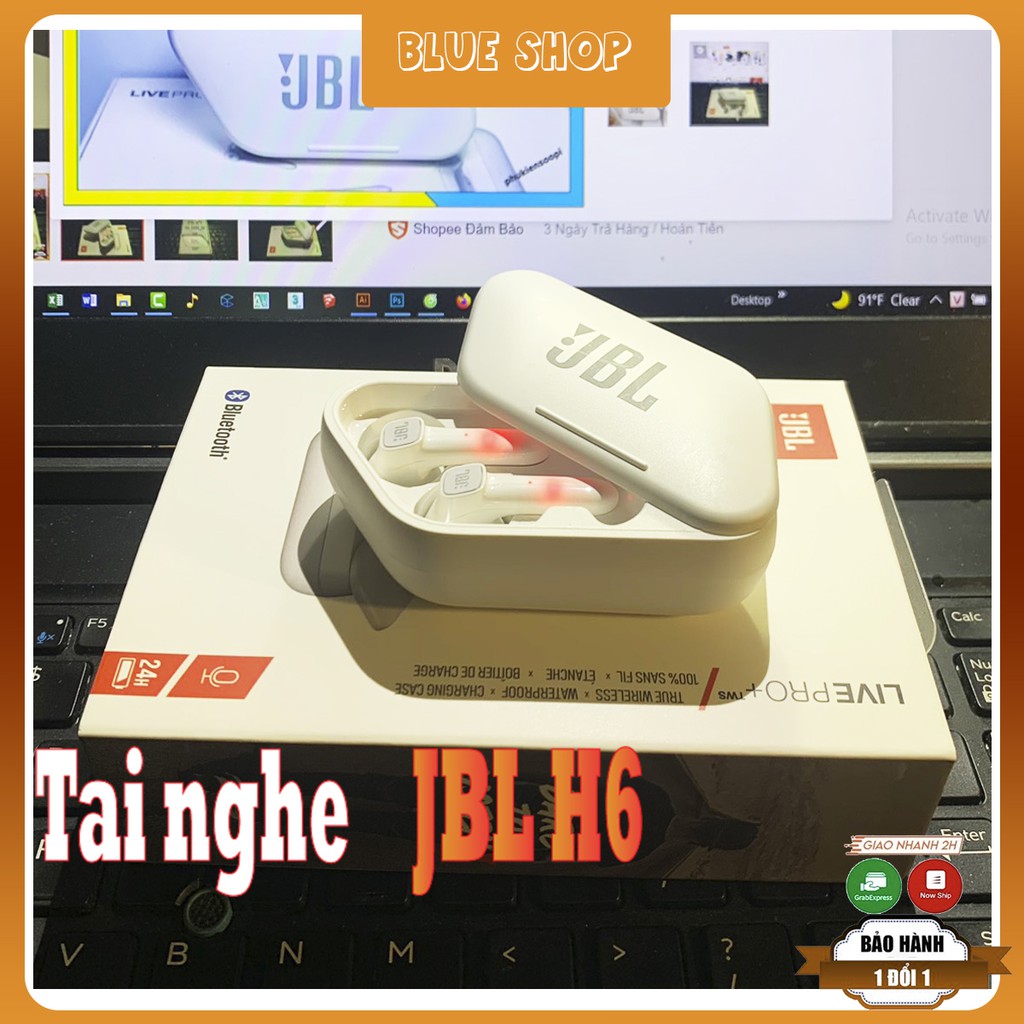 Tai nghe Bluetooth JBL H6 bản Quốc Tế,tai nghe JBL H6 KHÔNG DÂY chống ồn dùng cho IOS Android kiểu dáng hiện đại