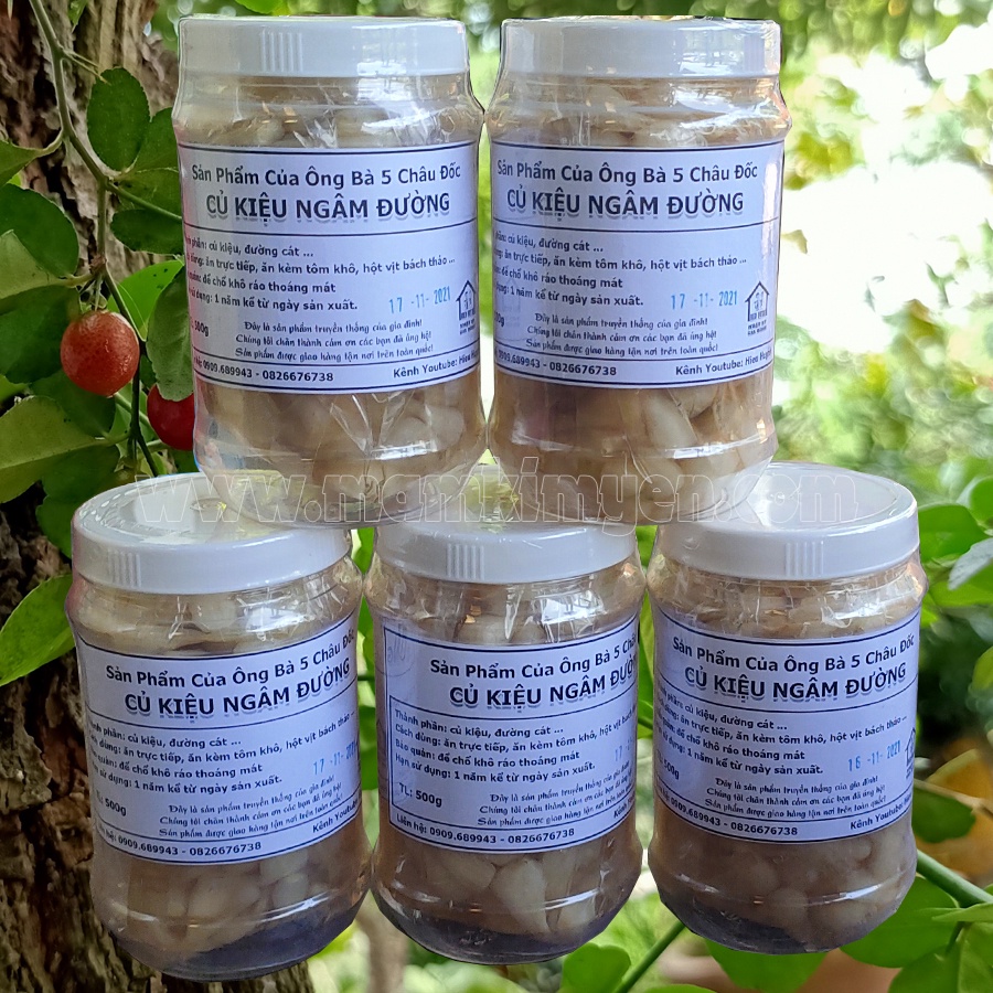 500gr Củ Kiệu Ngâm Đường Giòn Thơm Hiệu Ông Bà 5 Châu Đốc