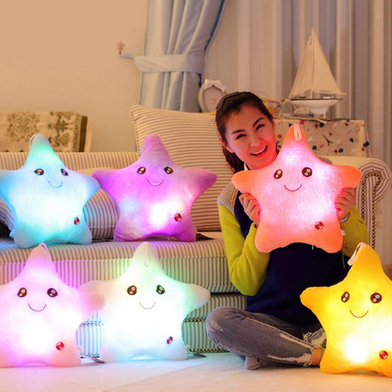 Gối bông trẻ em hình ngôi sao kèm đèn LED