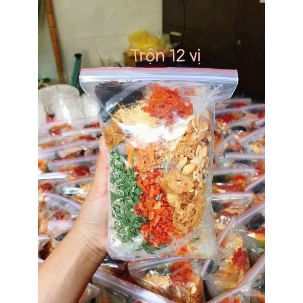 Shop Buôn- lẻ BÁNH TRÁNG TRỘN THẬP CẨM KÈM NƯỚC SỐT kèm quất Ảnh Thật