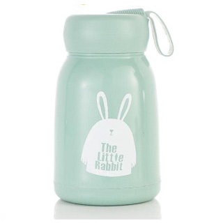 Bình đựng nước lõi thuỷ tinh bọc nhựa lúa mạch dung tích 330ml decor bàn học BN2, DQMart