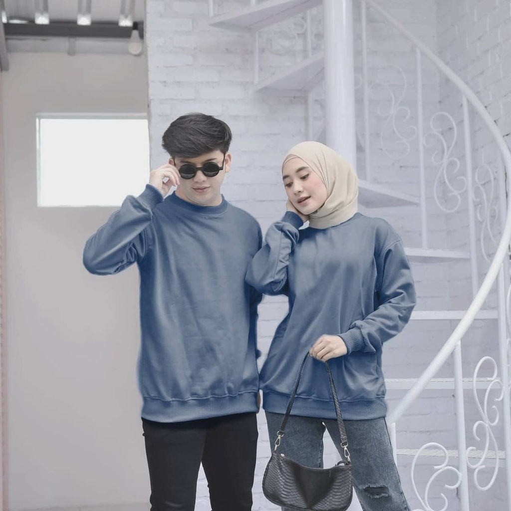 Áo sweater lông cừu trơn thời trang cho nam nữ