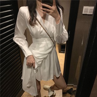 (Hàng Oder) Váy trắng cách điệu