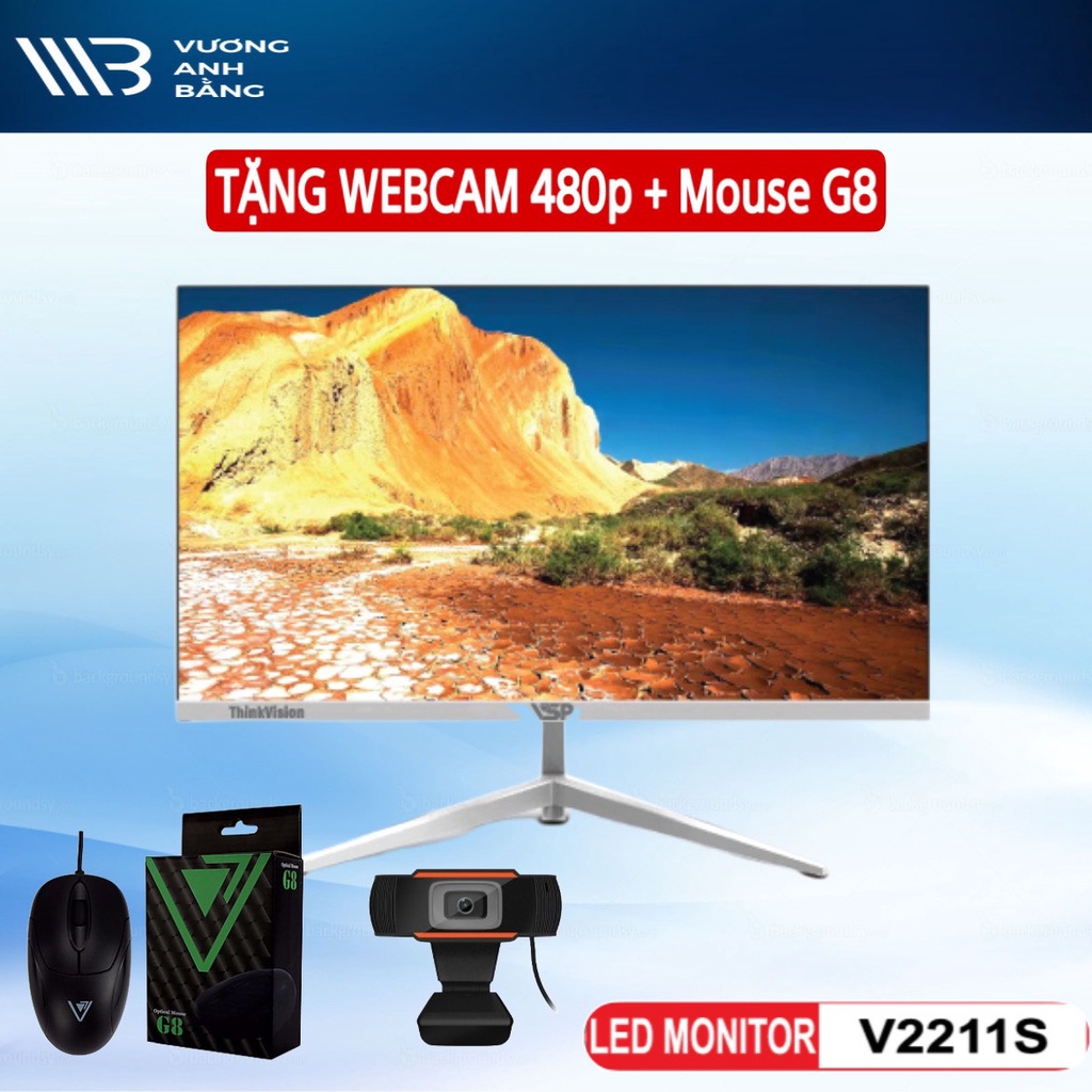 Màn hình LCD 22'' VSP V2211S White ( màu trắng) - Hàng Chính Hãng