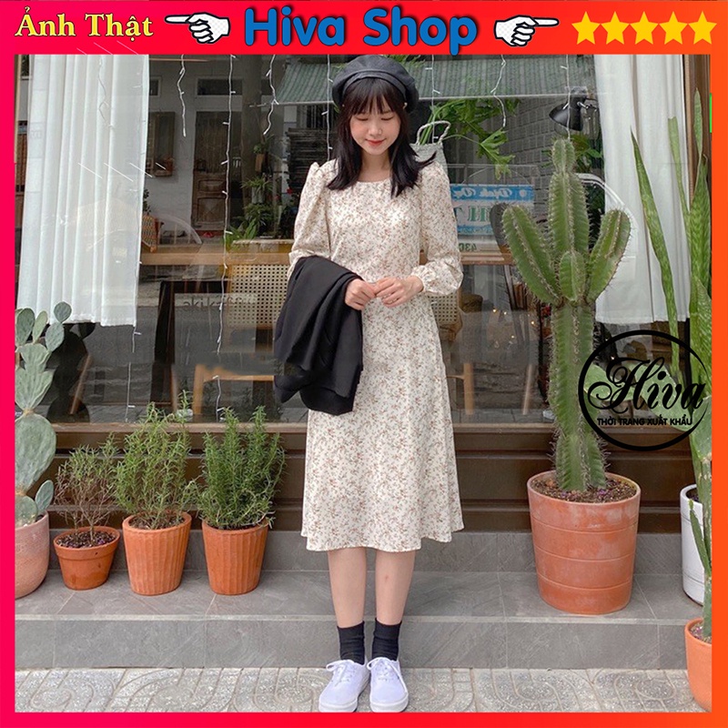VÁY TRẮNG HOA NHÍ CỎ DÁNG BODY ĐI DU LỊCH BIỂN , ĐẦM THIẾT KẾ DỰ TIỆC TAY DÀI VINTAGE