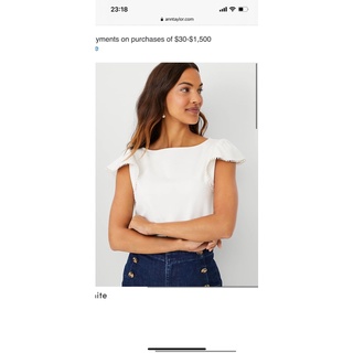 Áo ANN TAYLOR bèo nách 2M