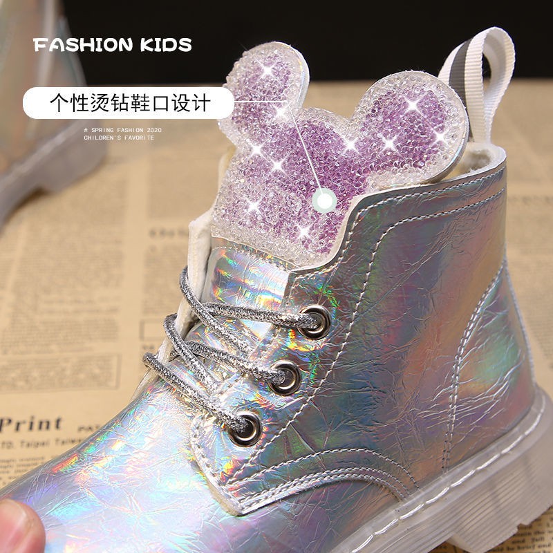 ★ Giày Boots Martin Lông Cừu Thời Trang Cho Nữ❤Giày Bốt Cổ Thấp Lót Cotton Dày Ấm Áp Thời Trang Mùa Thu❤Giày Boot Đi TuyếT Cho Bé