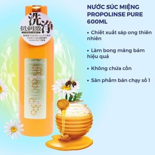 [RĂNG TRẮNG SÁNG] Nước súc miệng PROPOLINSE Nhật Bản sạch mảng bám 600ml