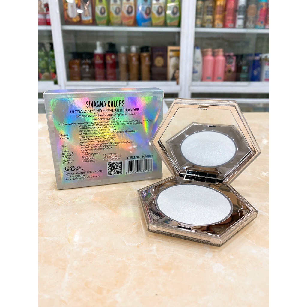 Phấn Bắt Sáng Sivanna Colors Ultra Diamond Highlight Powder HF4024 Thái Lan 10g