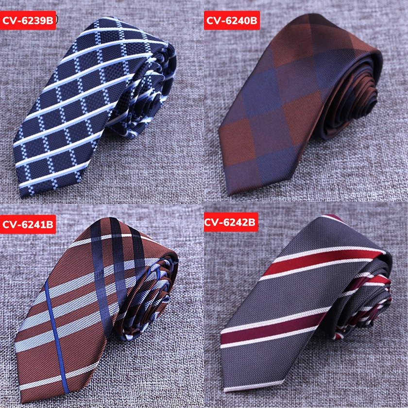 Cravat Nam cao cấp bản nhỏ 6cm phong cách thời trang Hàn Quốc, Cà vạt chú rể, công sở, dự tiệc, sinh viên